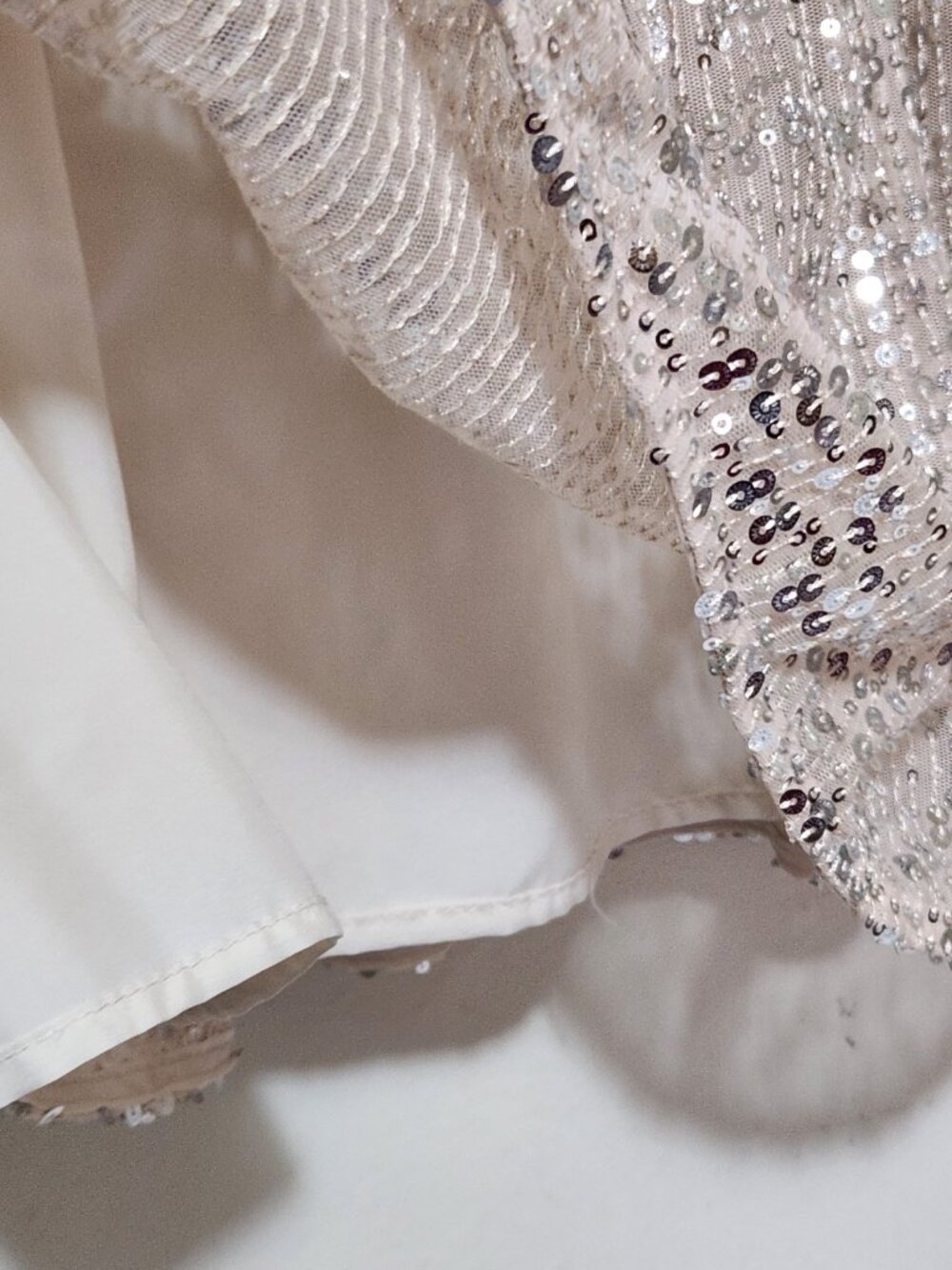 Cat & Jack Champgne Sequin Tiered Dress Glitz Extra Twirl-Worthy Pop Party-Ready - Picture 6 of 12